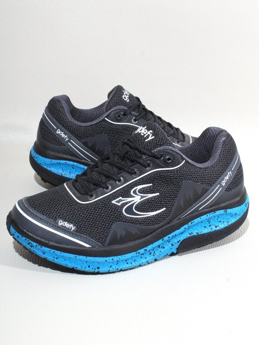 GDEFY Gravity Defyer Mens 11 VersoShock Walking Running Shoes Black Blue